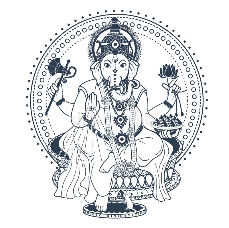 Ganesh line drawing